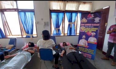 HUT-Polantas-ke-66,-Satlantas-Polres-TTU-Gelar-Donor-Darah,-Baksos-dan-Vaksinasi