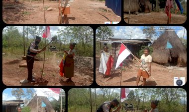 Bhabinkamtibmas-Naiola-Ajak-Warga-Kibarkan-Bendera-Merah-Putih