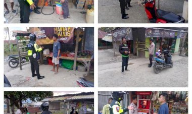 Anggota-Polsek-Miobar-Temui-Penjual-Bensin-Eceran-Beri-Himbauan