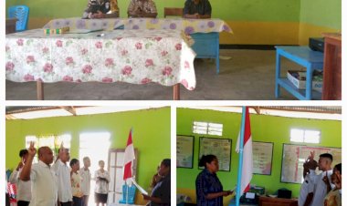 Hadiri-Pelantikan-Panitia-Pilkades,-Bhabinkamtibmas-Kiusili-Imbau-Warga-Ikut-Jaga-Kamtibmas