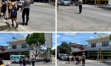 Strong-Point-Siang,-Sat-Lantas-Polres-TTU-Sasar-Sekolah-Rawan-Macet