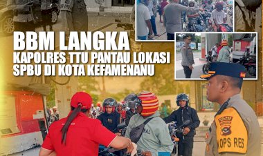 BBM-Langka,-Kapolres-TTU-Pantau-Lokasi-SPBU-di-Kota-Kefamenanu