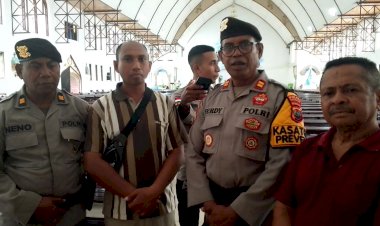 Sterilisasi-Sejumlah-Gereja-Jelang-Tri-Hari-Suci,-Kasat-Samapta-Polres-TTU-Kerahkan-Satu-Pleton-Personel