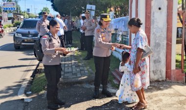 Kapolres-TTU,-AKBP-Eliana-Papote,-Berikan-Nuansa-Berbeda-di-Hari-Raya-Paskah