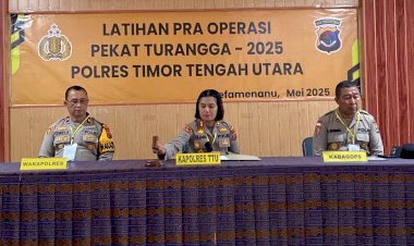 Polres-TTU-Laksnakan-Latihan-Pra-Operasi-Pekat-Turangga-2025;--Kapolres--