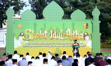 Gelar-Salat-Idul-Adha,-Jajaran-Polri-Tingkatkan-Kepedulian-Demi-Persatuan