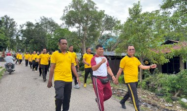 Optimalkan-Pelayanan-Publik,-Polres-TTU-Intensifkan-Pembinaan-Jasmani-Lewat-Jalan-Sehat