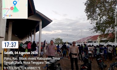 Semarak-HUT-ke-81-RI,-Turnamen-Bola-Voli-Antar-Desa-di-Biboki-Anleu-Berlangsung-Meriah,-Polsek-Hadir-Jaga-Keamanan-dan-Ketertiban