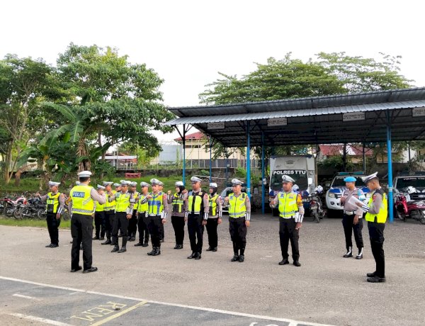 Perketat-Kesiapan-Personel,-Satlantas-Polres-TTU-melaksanakn-Apel-persiapan-Ops-Keselamatan-Turangga-2026
