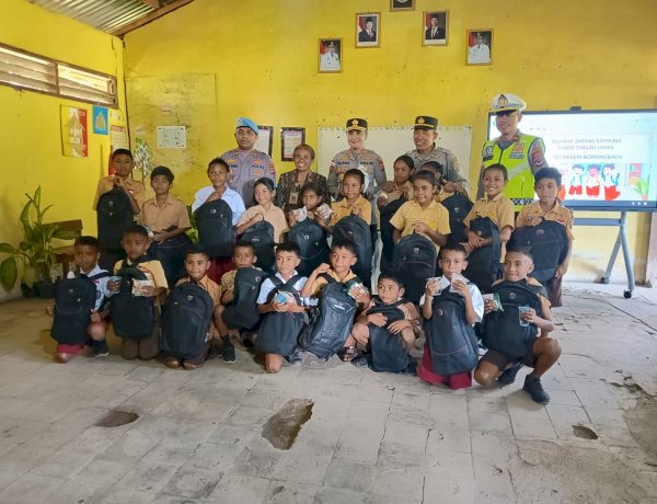 Sentuhan Kasih untuk pendidikan, Kapolres TTU Tebarkan Senyum dan Harapan di SDN Boronubaen