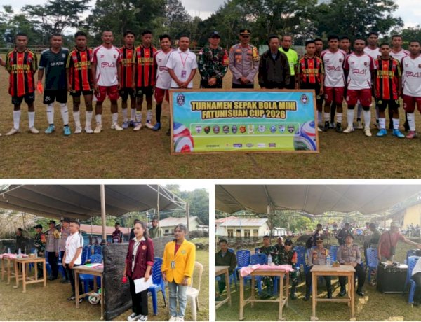Sinergitas Polri dan Masyarakat: Kapolsek Miomaffo Barat Hadiri Pembukaan Turnamen Sepak Bola Mini 