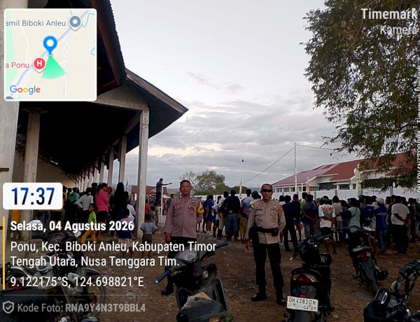 Semarak HUT ke-81 RI, Turnamen Bola Voli Antar Desa di Biboki Anleu Berlangsung Meriah, Polsek Hadir Jaga Keamanan dan Ketertiban