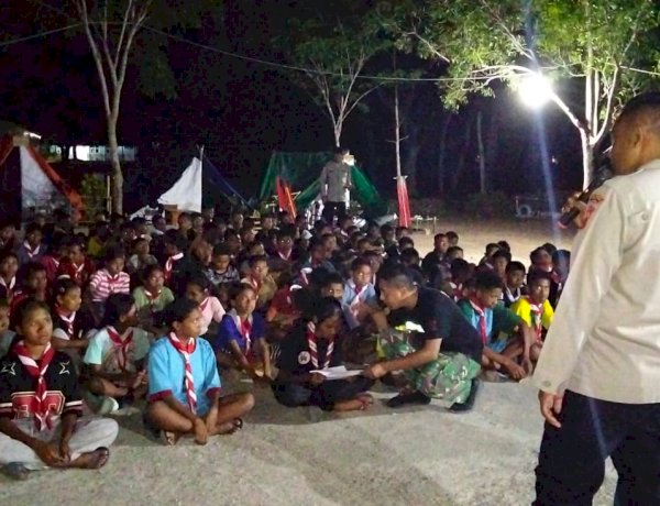 Polisi Peduli Pendidikan, Polres Ttu Bekali Ratusan Siswa Smpn Maubeli Pengetahuan Bahaya Penipuan Dan Kenakalan Remaja