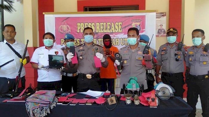 Gelar Konferensi Pers, Tersangka Pencurian dijerat Pasal 363