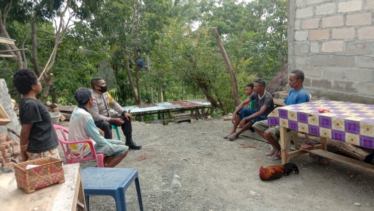 Bhabinkamtibmas Desa Noeltoko mengajak warga Jaga keamanan dan ketertiban wilayahnya.