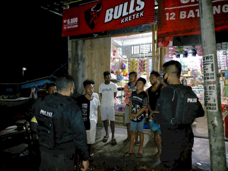 Patroli Malam, Tim Raimas Polres TTU Bubarkan Sekelompok Pemuda Sedang Miras di Gua Aplasi
