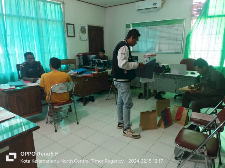 Satreskrim Polres TTU Tahap II Kasus Dugaan Pemalsuan Tandatangan Kades Napan