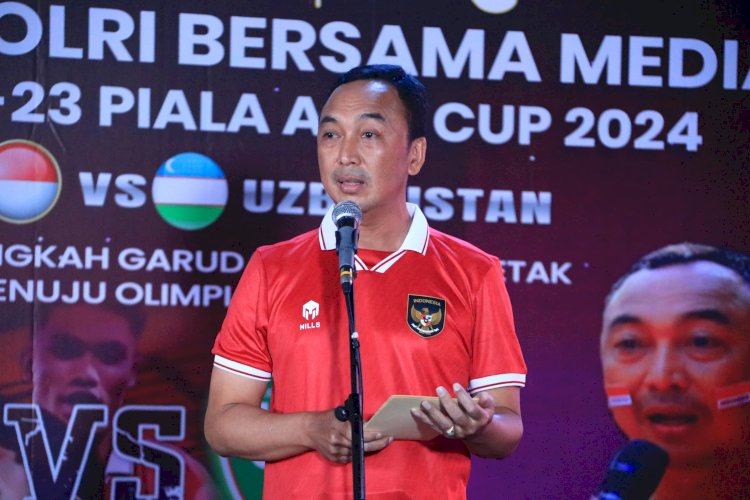 Nonton Bareng Timnas Indonesia U-23 Vs Uzbekistan U-23 Bersama Wartawan, Kadiv Humas Bicara Persatuan Bangsa