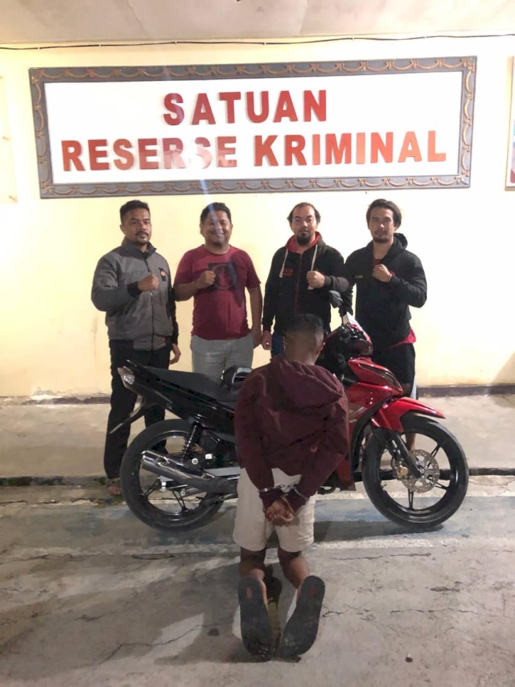 Tim Buser Satreskrim Polres TTU berhasil mengamankan Tersangka Curanmor di Alfamart KM 4 kefamenanu
