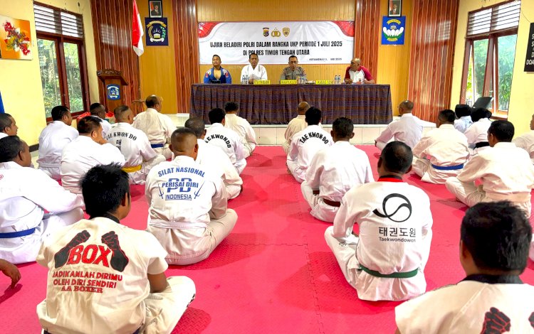 51 Personel Polres TTU Jalani Ujian Beladiri Polri sebagai Syarat UKP
