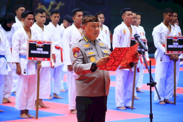 Dikuti 284 Atlet, Kabareskrim Buka Kejuaraan Karate Piala Kapolri 2025