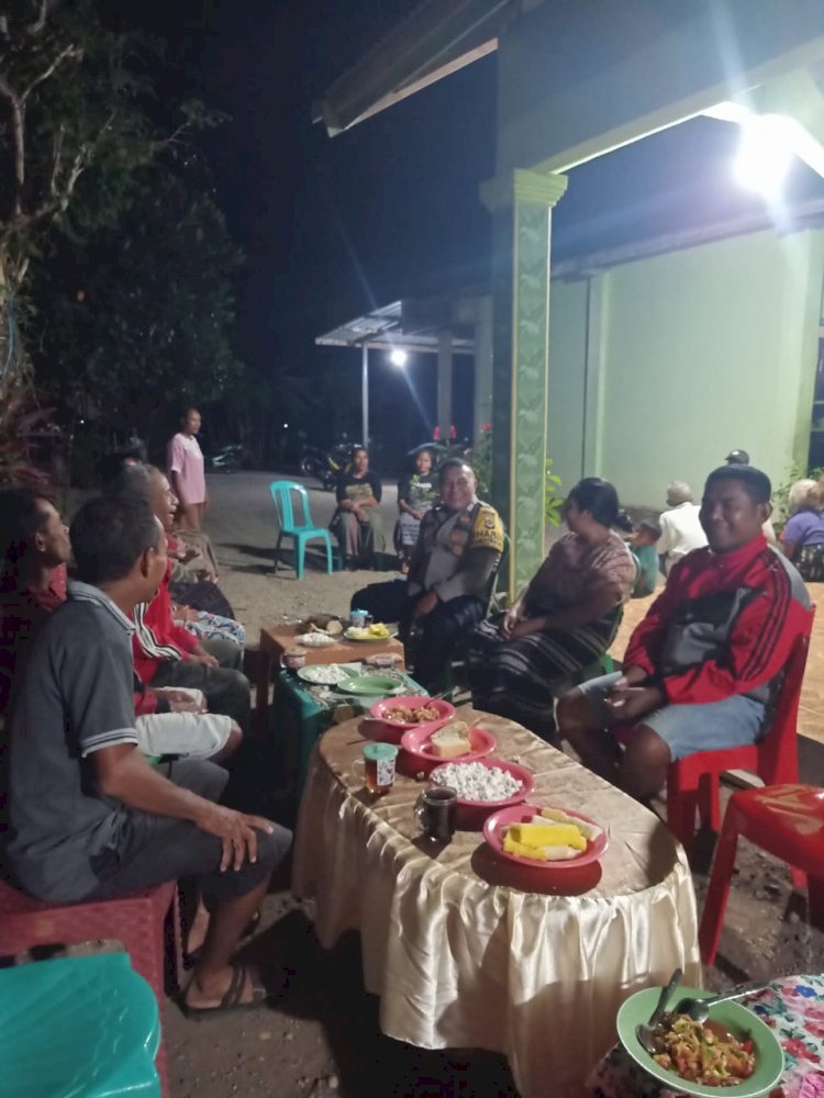 Bhabinkamtibmas Manamas dan Benus Bripka Rimson Panjaitan Kawal Misa di Gereja St. Yosef