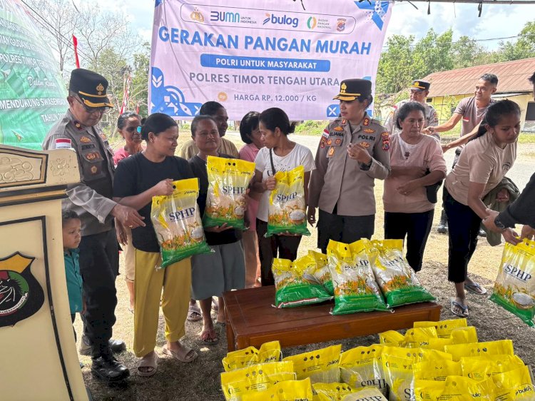 Polres TTU Gelar Gerakan Pangan Murah Bersama Bulog, Stabilkan Harga dan Ringankan Beban Warga