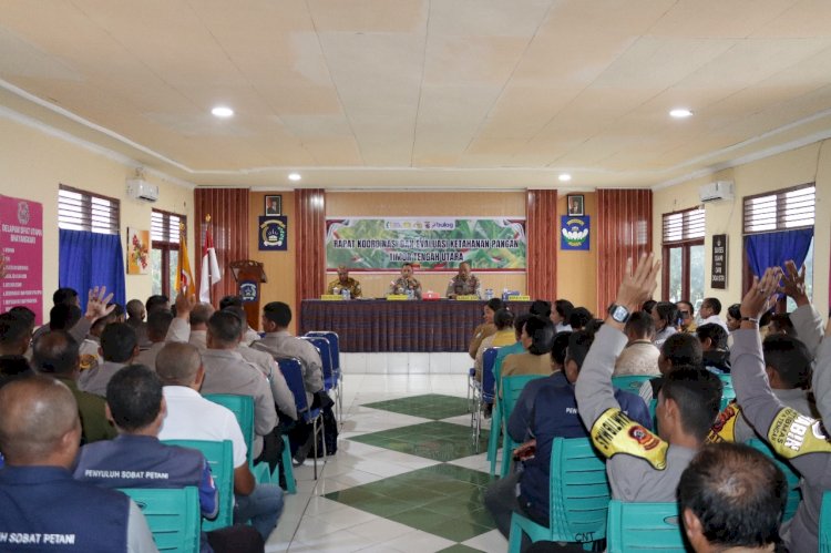 Jamin Suksesnya Program Pangan, Polres TTU Gelar Rakor dan Evaluasi Bersama Dinas Pertanian