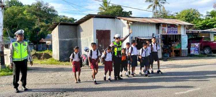 Satlantas Polres TTU Intensifkan Pengaturan Pagi, Prioritas Keselamatan Pelajar dan Pejalan Kaki