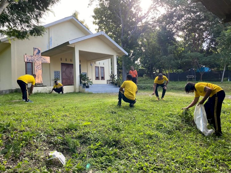 Ciptakan Lingkungan Kerja Sehat, Wakapolres TTU Tekankan Kebersihan Sebagai Cermin Disiplin Polri