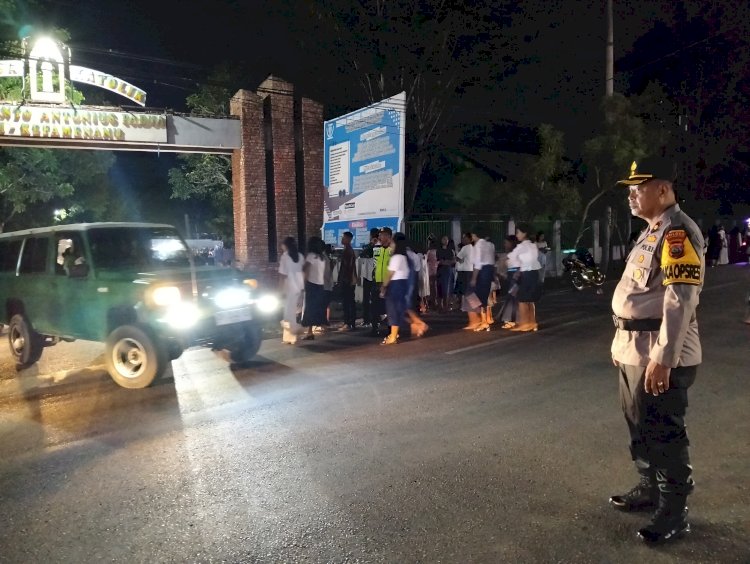 Jamin Kekhidmatan Rangkaian Ibadah Paskah, Wakapolres TTU Kompol Sudirman Pimpin Pengamanan Rangkaian Paskah 2026