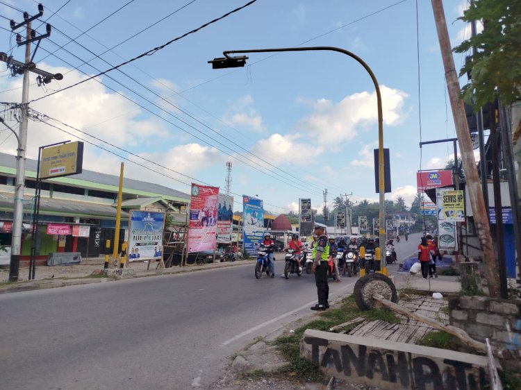 Hadirkan Rasa Aman di Pagi Hari, Kapolres TTU Terjunkan Personel Gabungan dalam Skema ‘Strong Point’ Masif