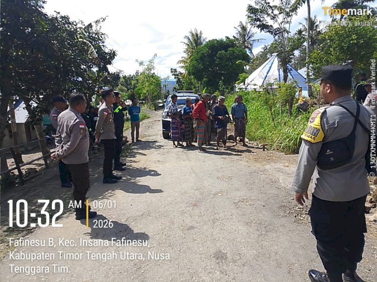 Polres TTU dan Polsek Insana Utara Kawal dan Amankan Ritual Adat Keluarga Korban Pengeroyokan di Fafinesu B