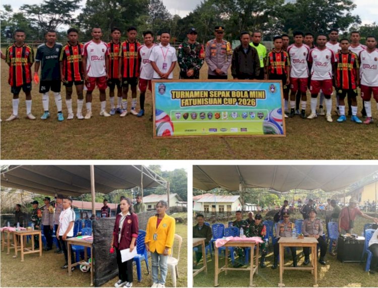 Sinergitas Polri dan Masyarakat: Kapolsek Miomaffo Barat Hadiri Pembukaan Turnamen Sepak Bola Mini 