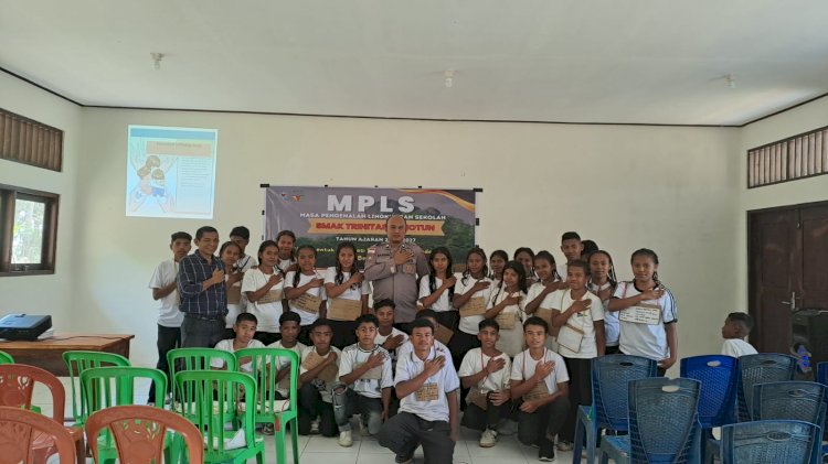 Kanit Binmas Bekali Siswa Baru SMAK Trinitas Nenotun Edukasi Anti-Bullying, Bahaya Narkoba, dan Motivasi Hidup Optimis